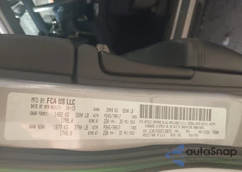 2015 Jeep Grand Cherokee Laredo из США, поврежденный, VIN 1C4RJFAG3FC188751